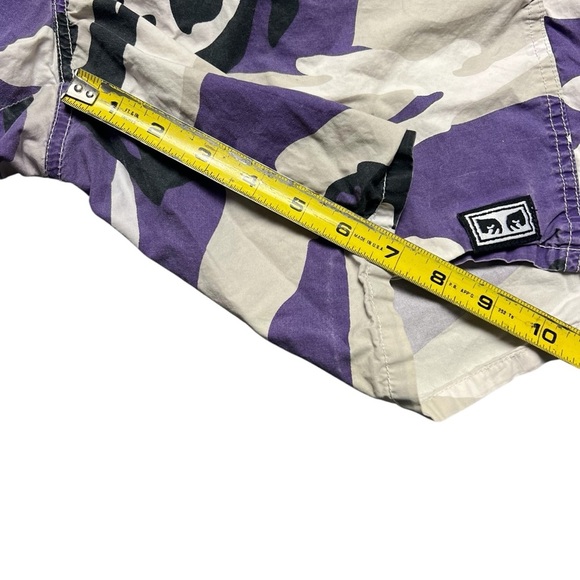 OBEY Purple Camo Swim Trunks Shorts Size M Summer Vacation Street Wear - Picture 4 of 4